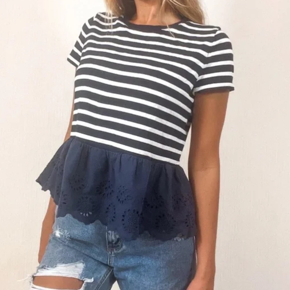 KATE SPADE peplum eyelet top - Picture 1 of 9
